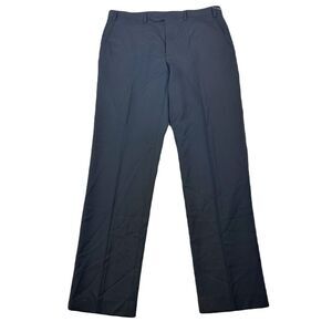 Michael Kors Wool Dress Pants Mens 36x34 Black Solid Modern-Fit Airsoft‎ Stretch
